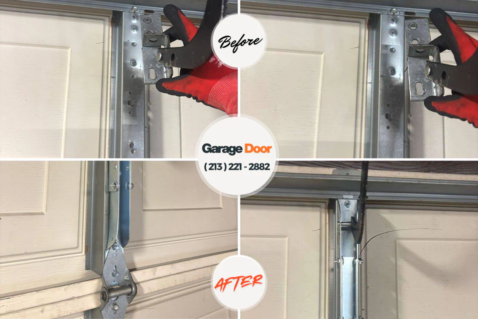 Before and after: garage door repair Wesley Chapel, FL